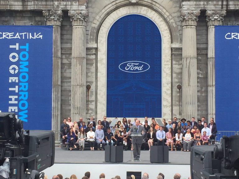 With a star-studded event, Ford Motor Company shows off its new Corktown campus