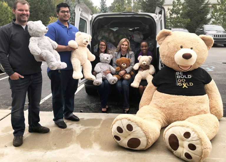 Cornerstone Community Financial hosts teddy bear drive in support of childhood cancer awareness
