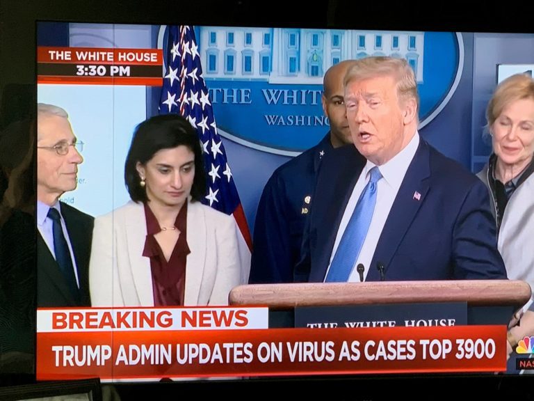 Trump issues virus guidelines including no gatherings of 10 or more