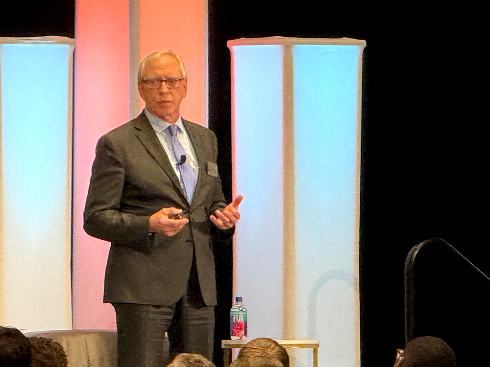 W.E. Upjohn Institute President Michael Horrigan provided the state forecast at The Right Place event.